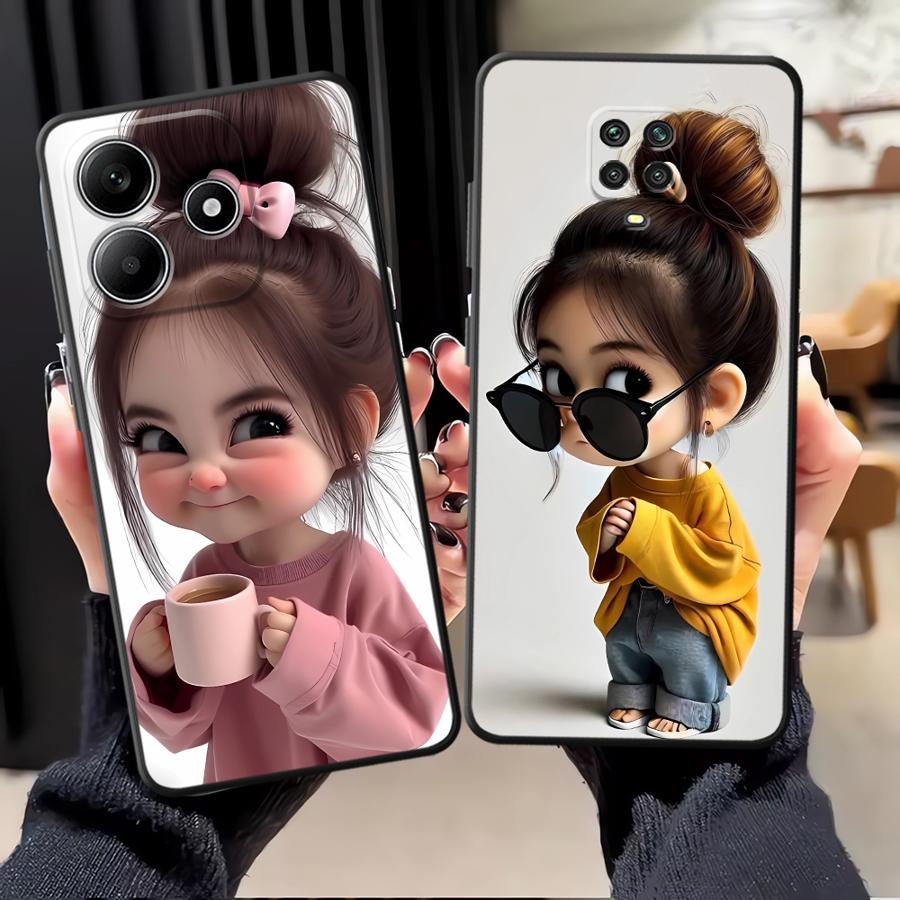 Receipt Printer Thermal - Karikatür Kız Desenli Telefon Kılıfı Xiaomi